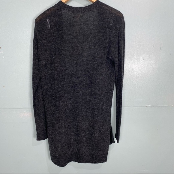 Aritzia Wilfred Free Aronson Sweater Cardigan Heather Black Sz Small - Picture 4 of 4